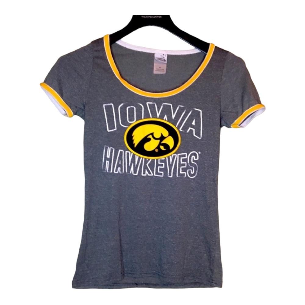 Iowa Hawkeyes Grey College Football Tee Shirt S
